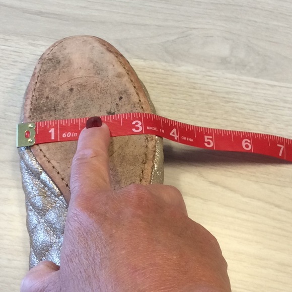 Tory Burch Kaitlin Quilted Metallic Ballet Flats Shoes Tan Gold - Size 7 - Picture 14 of 16